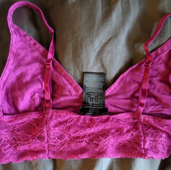Guess fuchsia pink lace bralette sz m - Picture 3 of 3